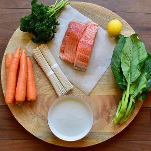 Coconut-Poached-Salmon-with-Collard-greenss