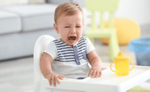 Baby crying before the meal