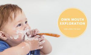 Baby does own mouth exploration